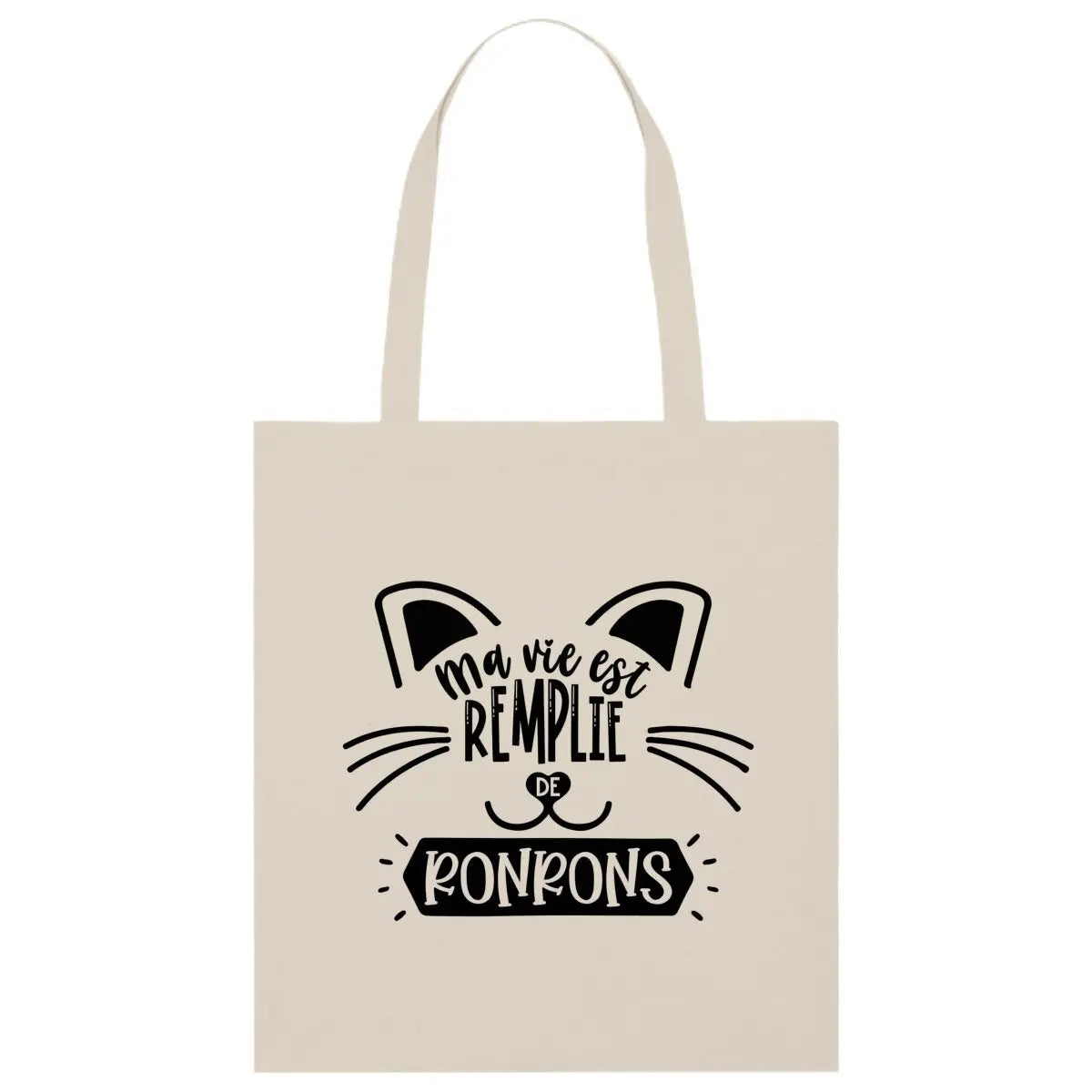 Totebag Ma vie est remplie de ronrons