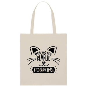 Totebag Ma vie est remplie de ronrons