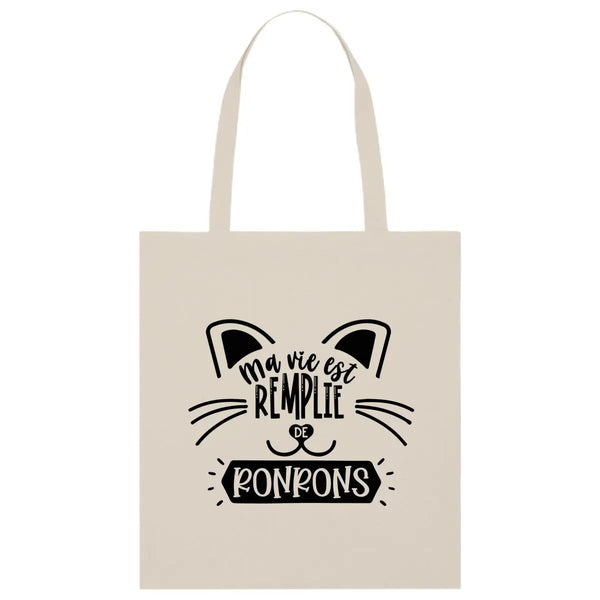 Totebag Ma vie est remplie de ronrons