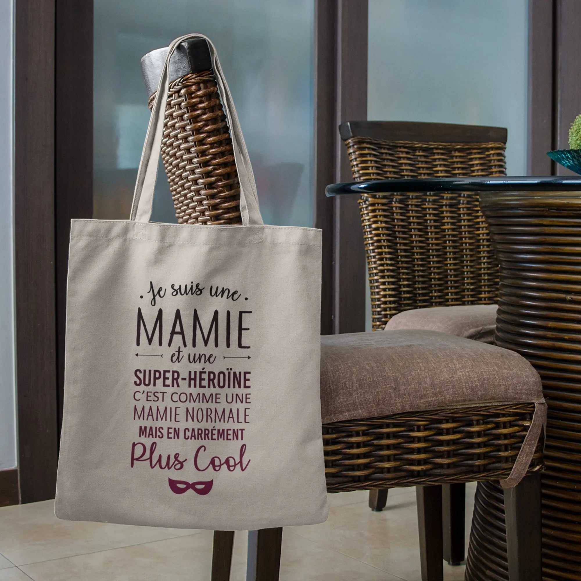 Totebag Mamie et super-héroïne