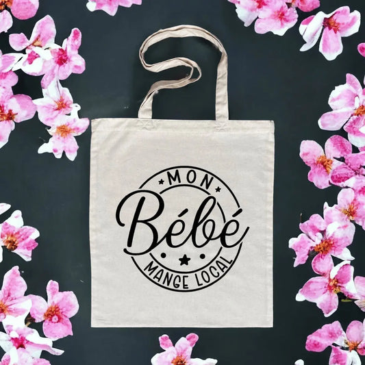 Totebag Mon bébé mange local