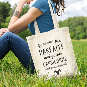 Totebag Pas parfaite mais capricorne