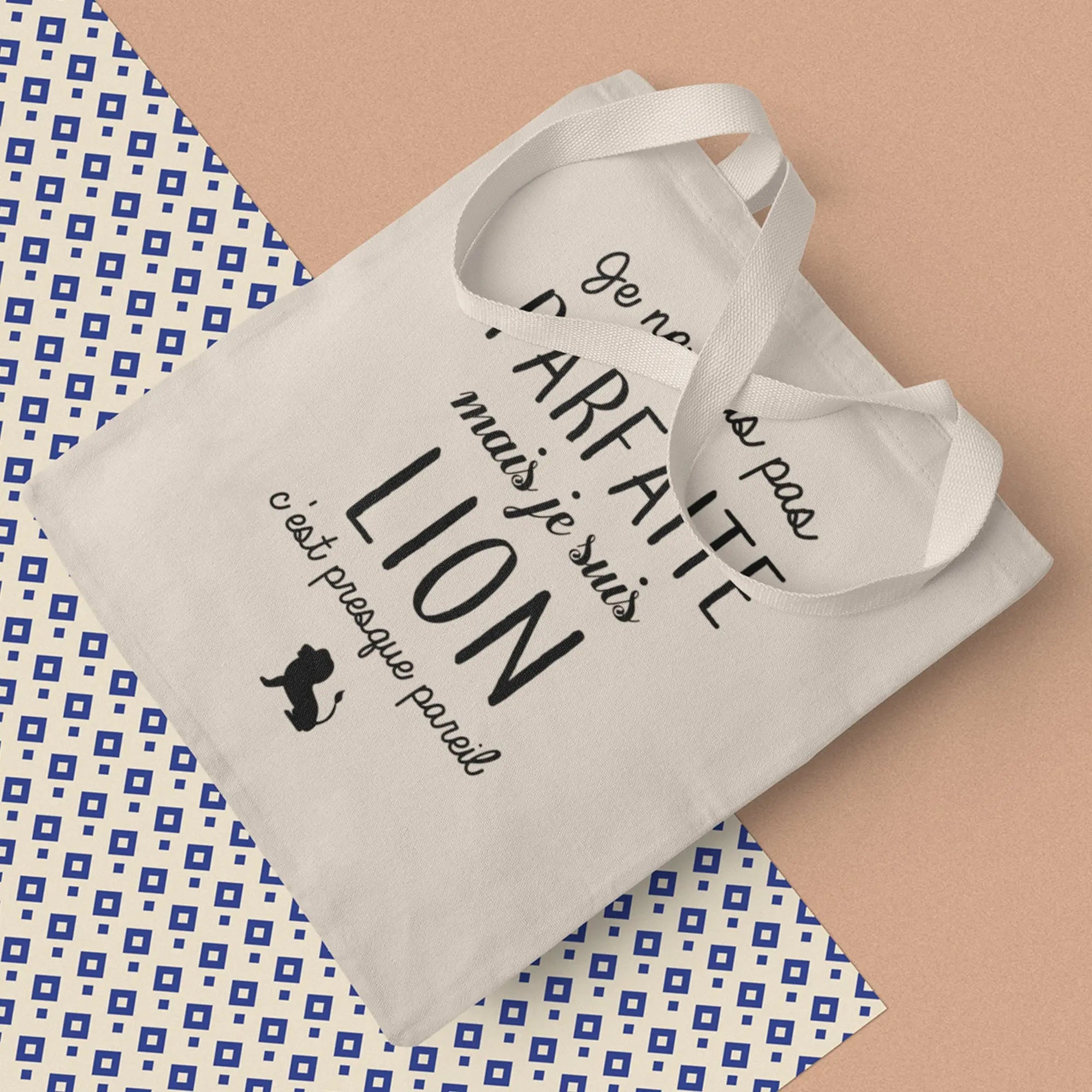 Totebag Pas parfaite mais lion