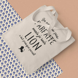 Totebag Pas parfaite mais lion