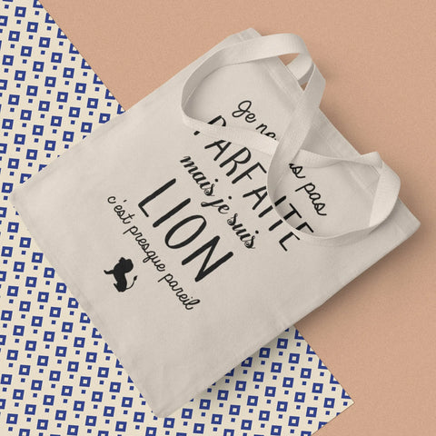 Totebag Pas parfaite mais lion