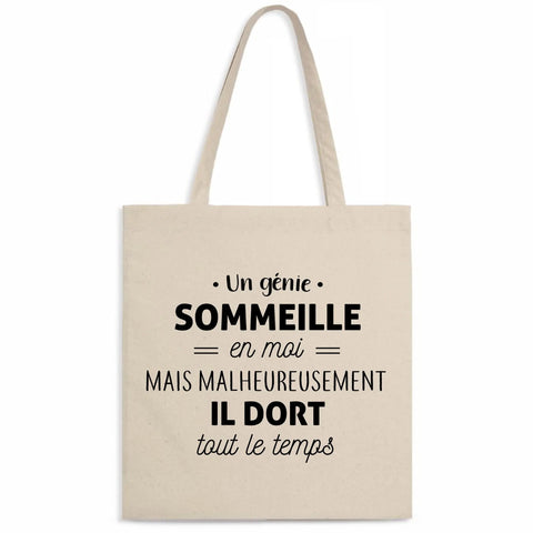 Totebag Un génie sommeille en moi