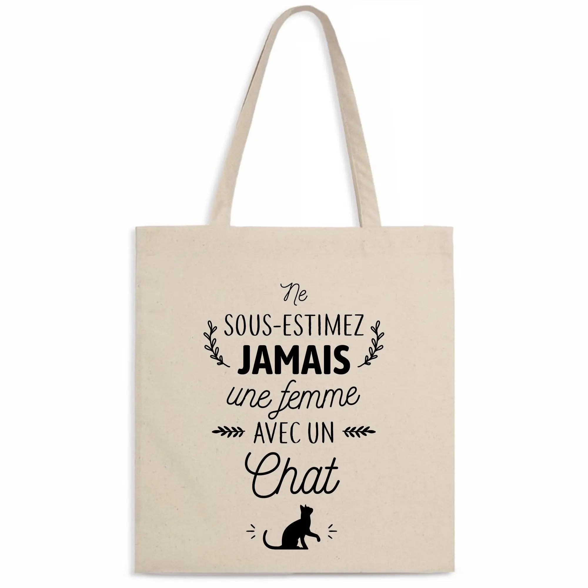 Totebag Une femme avec un chat