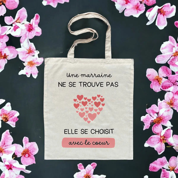 Totebag Une marraine ne se trouve pas