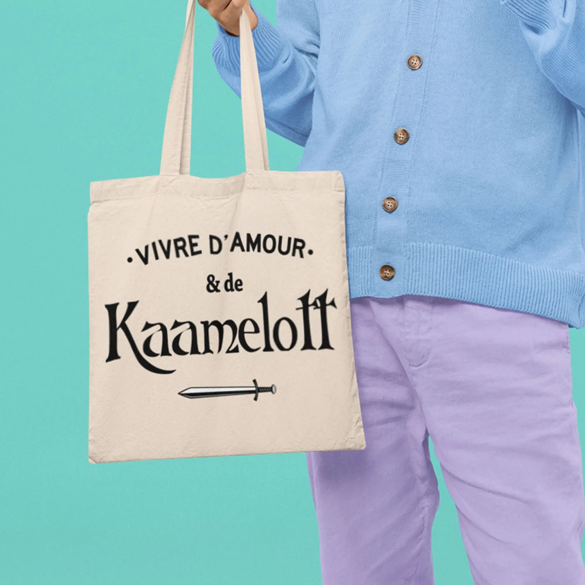 Totebag Vivre d'amour et de Kaamelott