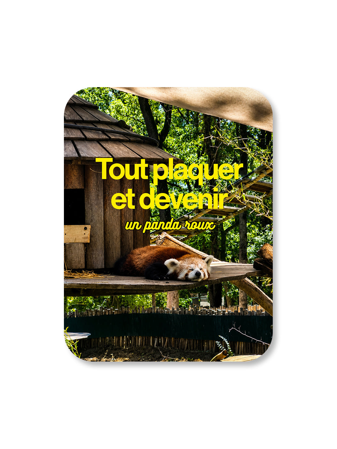 Aimant Tout plaquer et devenir un panda roux Encre et Créations