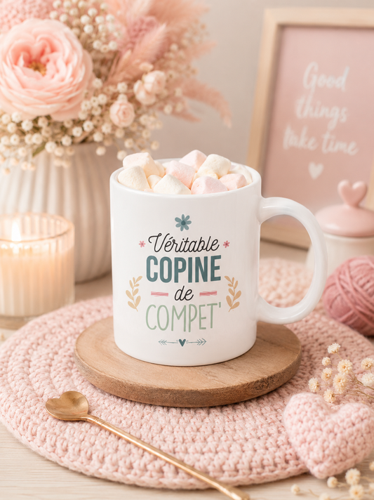 Mug céramique Véritable copine de compet