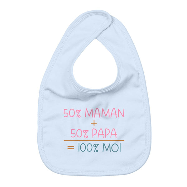 Bavoir - 50% maman + 50% papa - #shop_name - Premium Plus