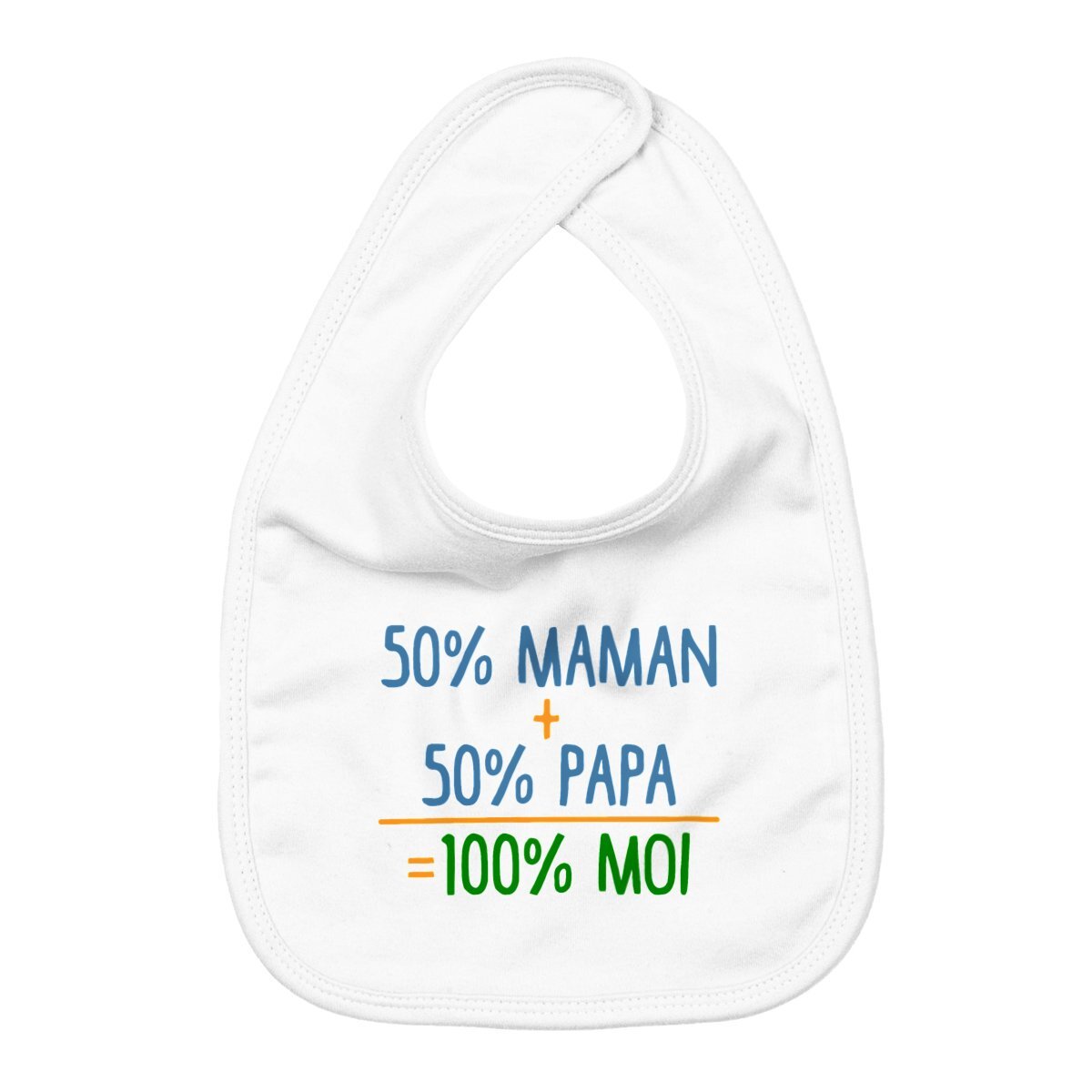 Bavoir - 50% maman + 50% papa - #shop_name - Premium Plus