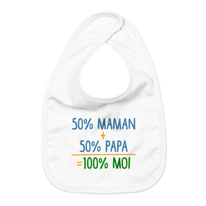 Bavoir - 50% maman + 50% papa - #shop_name - Premium Plus