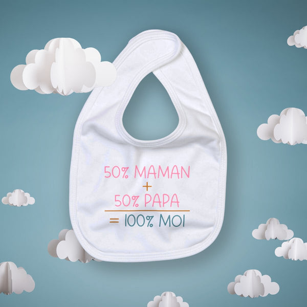 Bavoir - 50% maman + 50% papa - #shop_name - Premium Plus