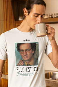 tshirt homme elle est où jeanne