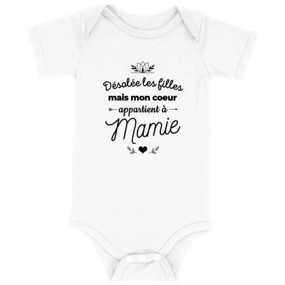 Body bébé Mon cœur est à mamie