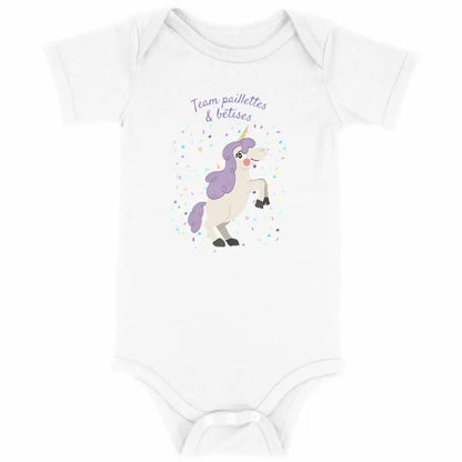 Body bébé Team paillettes & bêtises