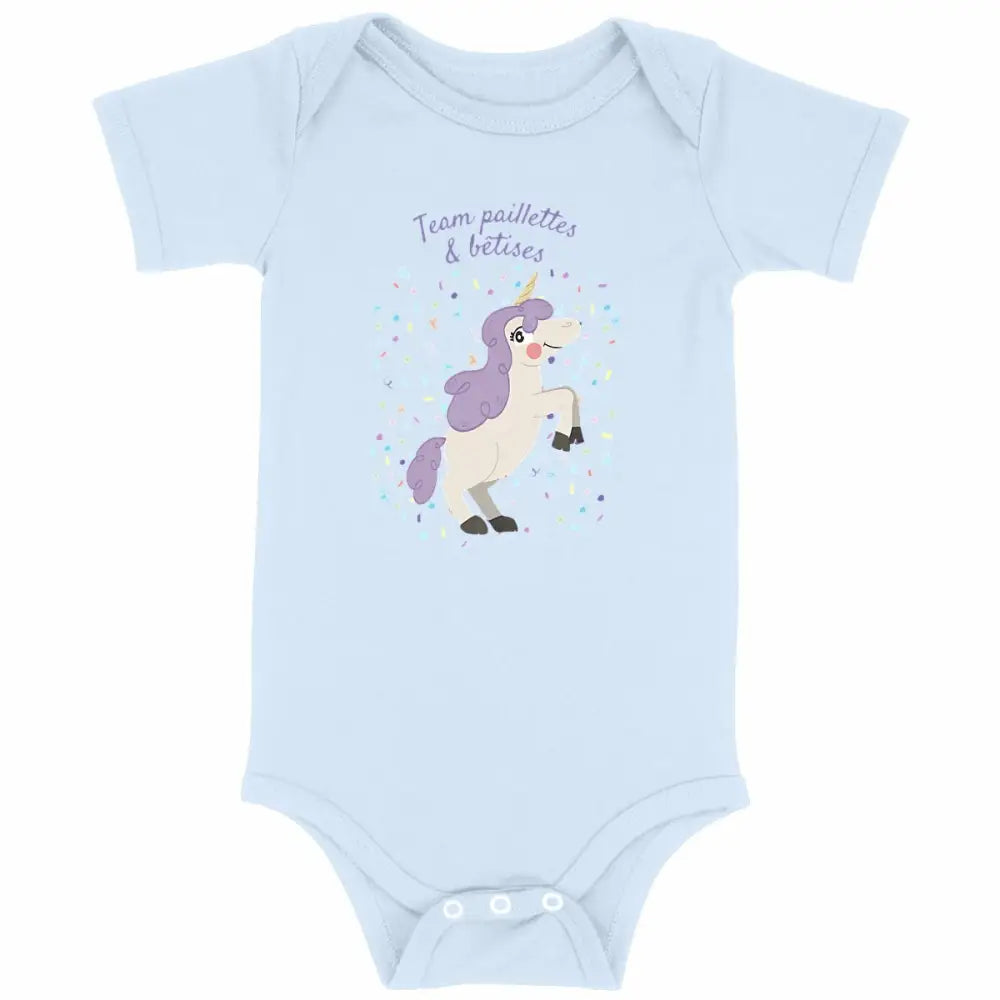 Body bébé Team paillettes & bêtises