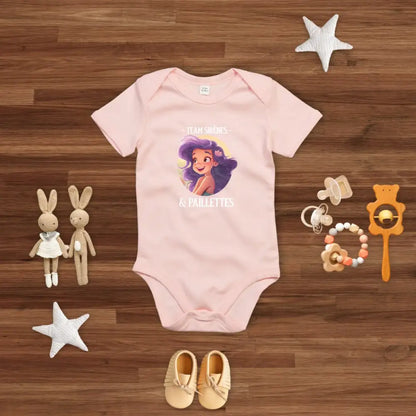 Body bébé Team sirènes et paillettes