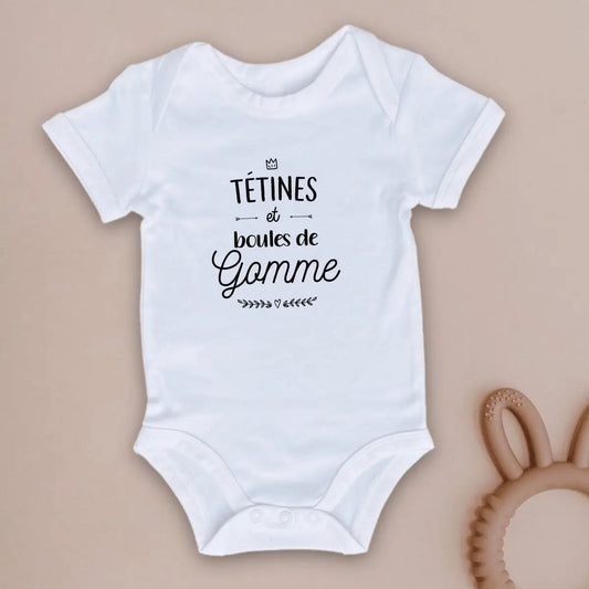 Body bébé Tétines et boules de gomme