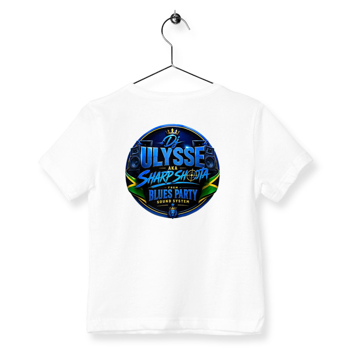 T-shirt enfant personnalisé La fille d'un DJ - dos_blanc