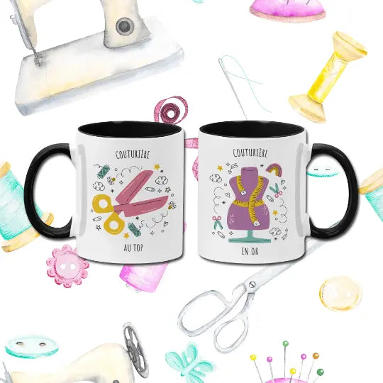 Mug céramique Couturière au top