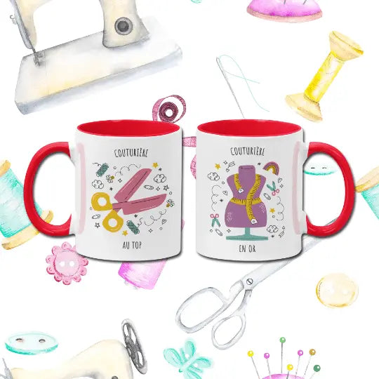 Mug céramique Couturière au top