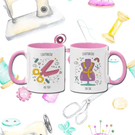 Mug céramique Couturière au top