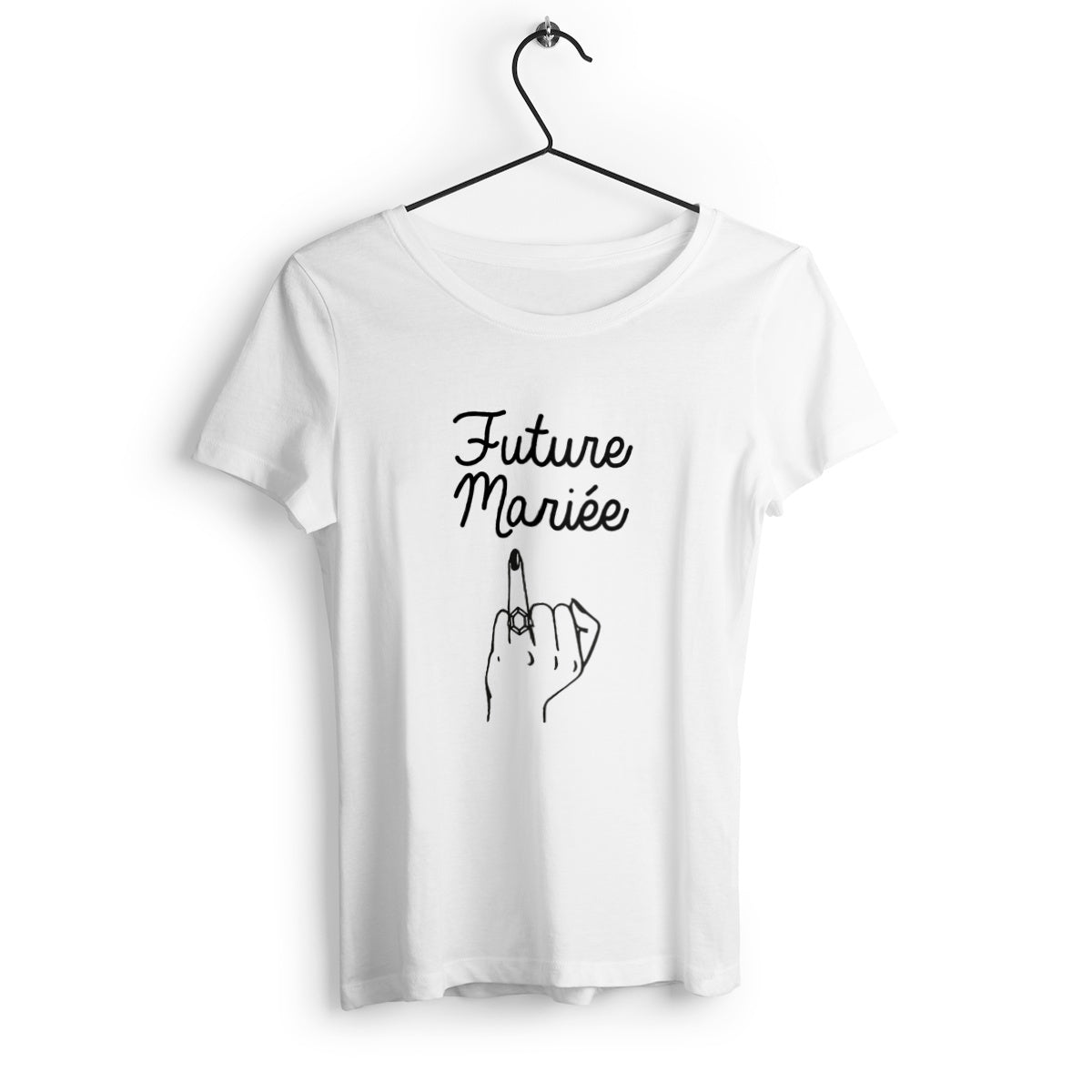T-shirt femme Future Mariée bague fiançailles