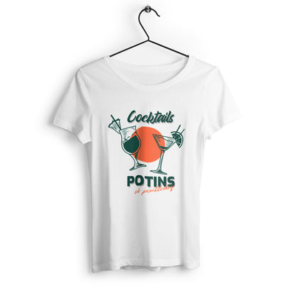 T-shirt femme Cocktails, potins & paillettes