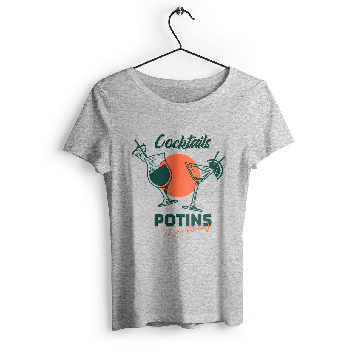 T-shirt femme Cocktails, potins & paillettes