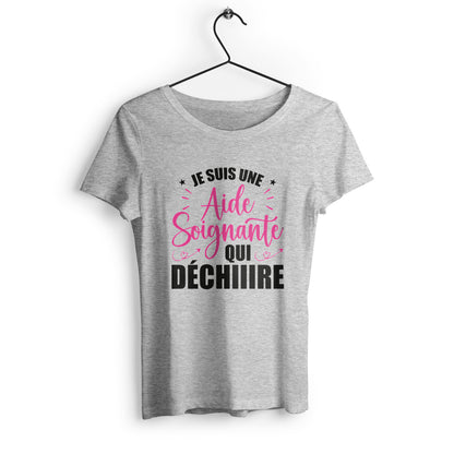 T-shirt femme Je suis une aide soignante qui déchire