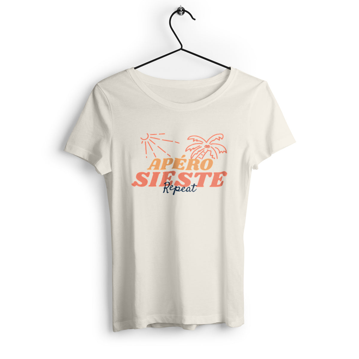 T-shirt femme Apéro sieste repeat