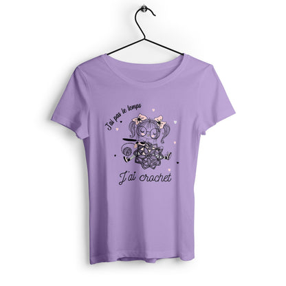 T-shirt femme J'ai pas le temps j'ai crochet - face_3