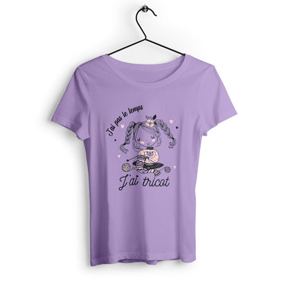 T-shirt femme J'ai pas le temps j'ai tricot - face_3