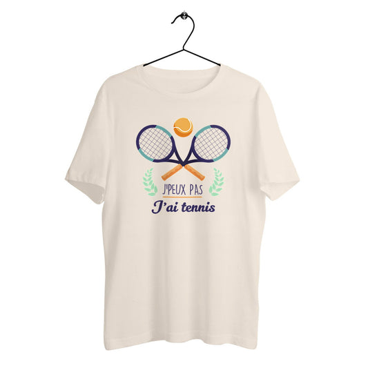 T-shirt homme J'peux pas j'ai tennis - face_4