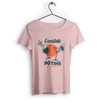 T-shirt femme Cocktails, potins & paillettes