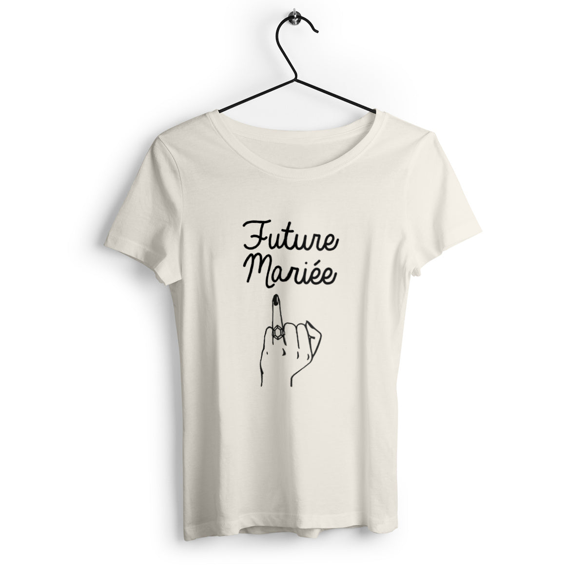 T-shirt femme Future Mariée bague fiançailles