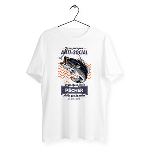 T-shirt homme col rond - Je préfère juste pêcher