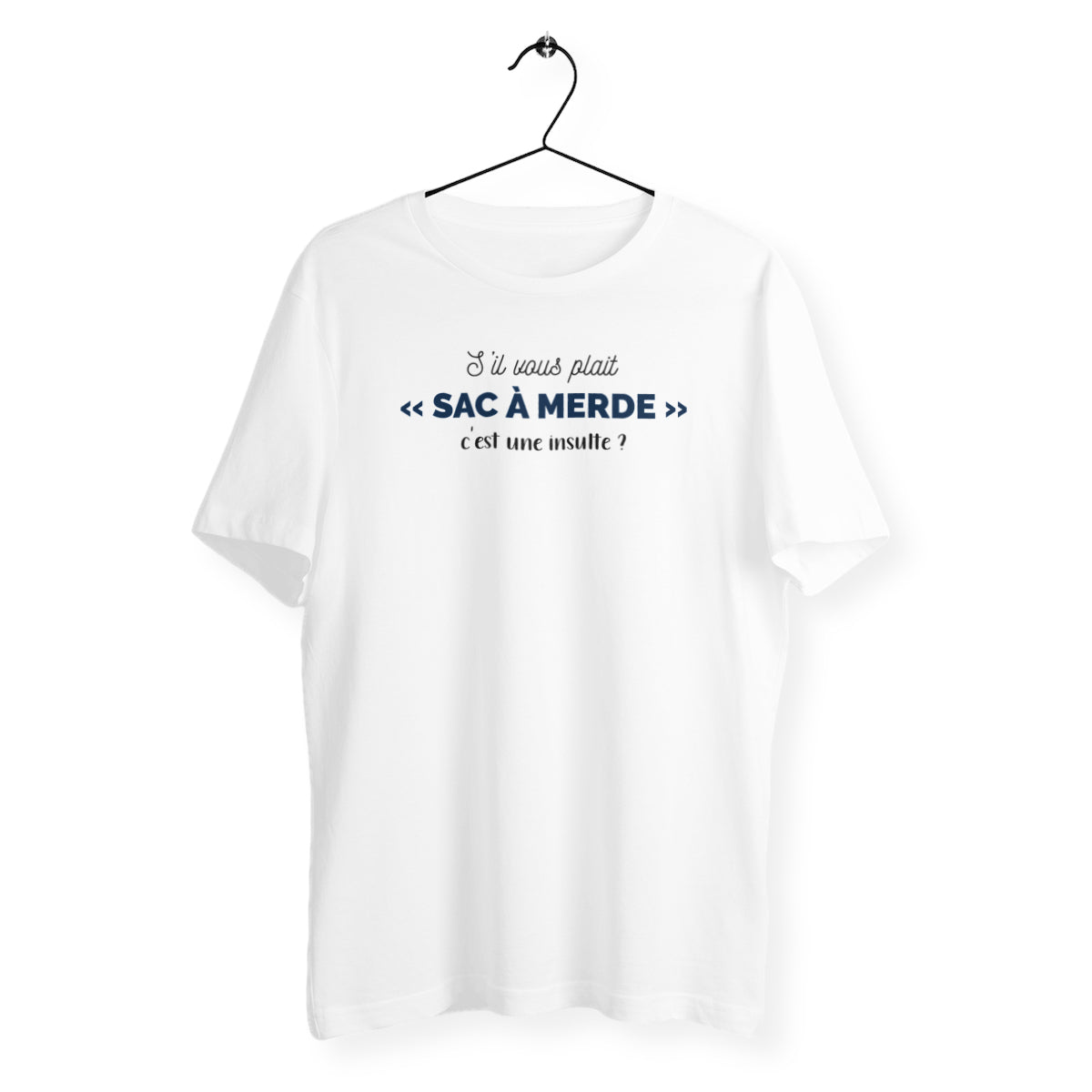 T-shirt homme col rond - Sac à merde, c'est une insulte ?