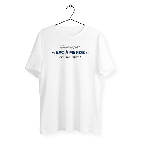 T-shirt homme col rond - Sac à merde, c'est une insulte ?