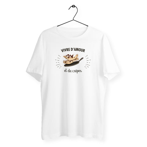 T-shirt homme - Vivre d'amour et de crêpes