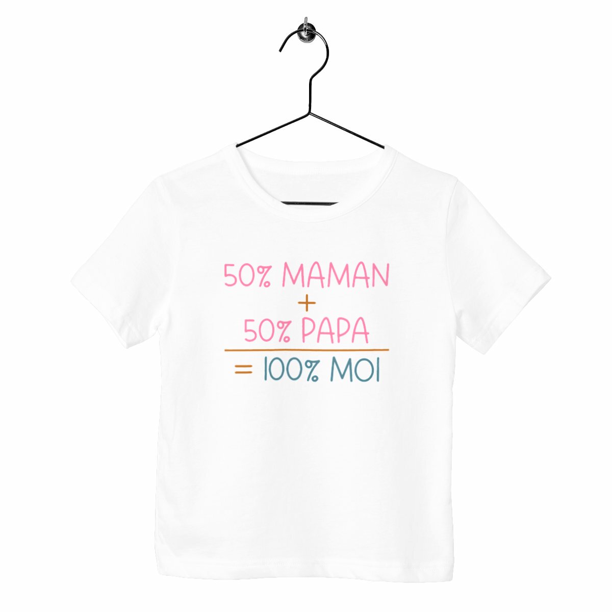 T-shirt enfant - 50% maman + 50% papa = 100% moi