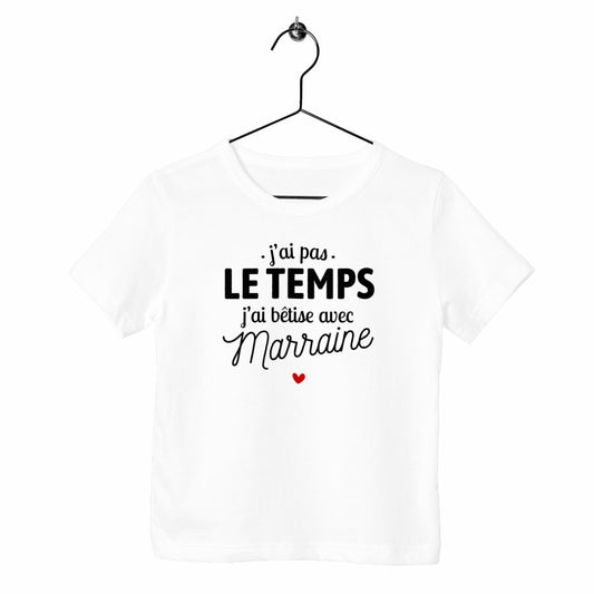 T-shirt enfant- J'ai bêtise avec marraine