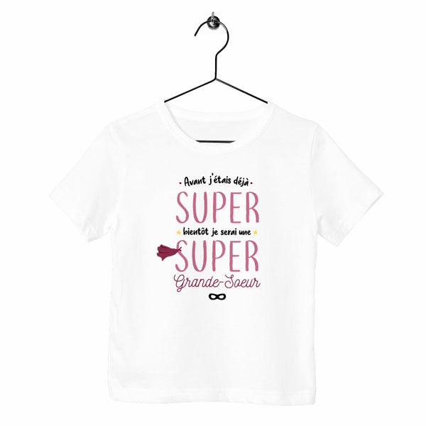 T-shirt enfant - Bientôt super grande-sœur