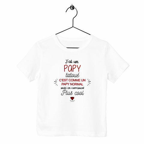 T-shirt enfant - J'ai un papy tatoué