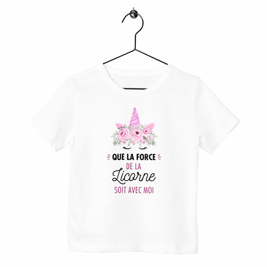 T-shirt enfant - Que la force de la licorne soit avec moi