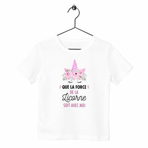 T-shirt enfant - Que la force de la licorne soit avec moi