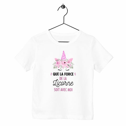 T-shirt enfant - Que la force de la licorne soit avec moi